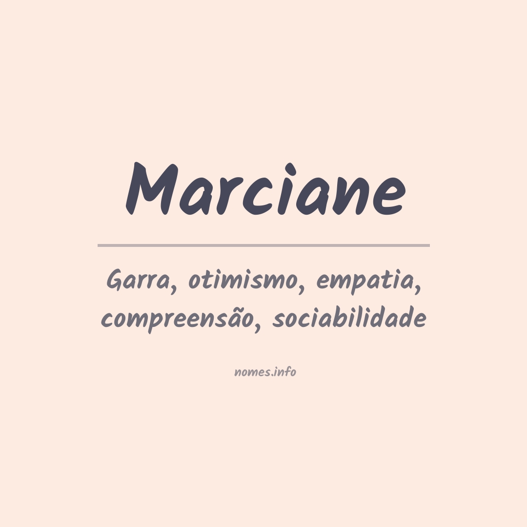 Significado do nome Marciane