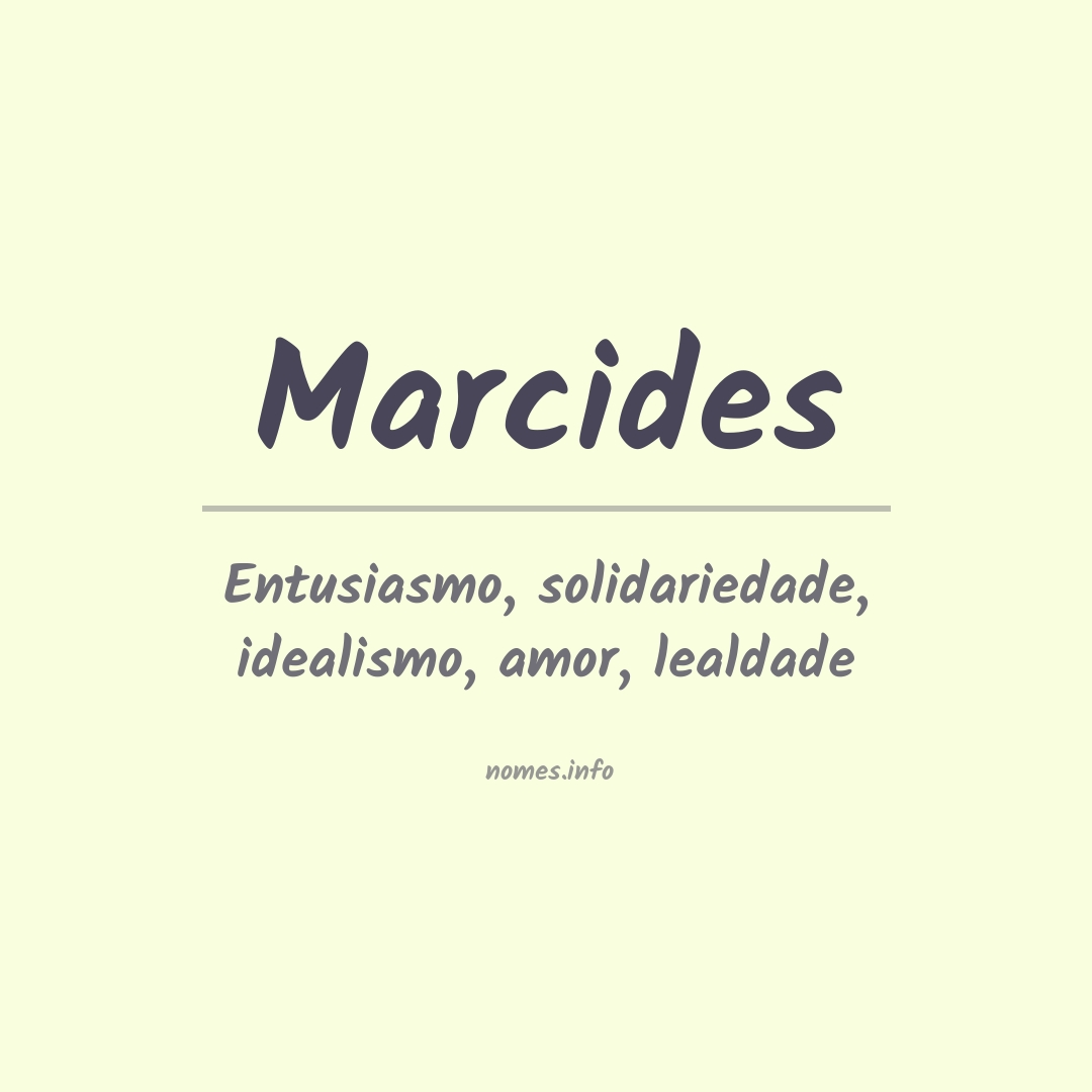 Significado do nome Marcides