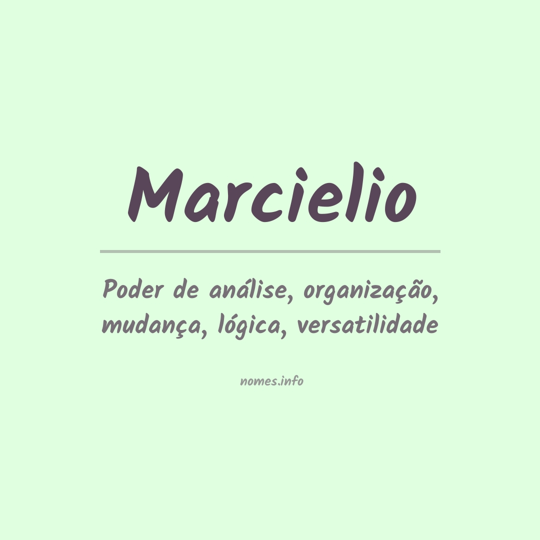 Significado do nome Marcielio