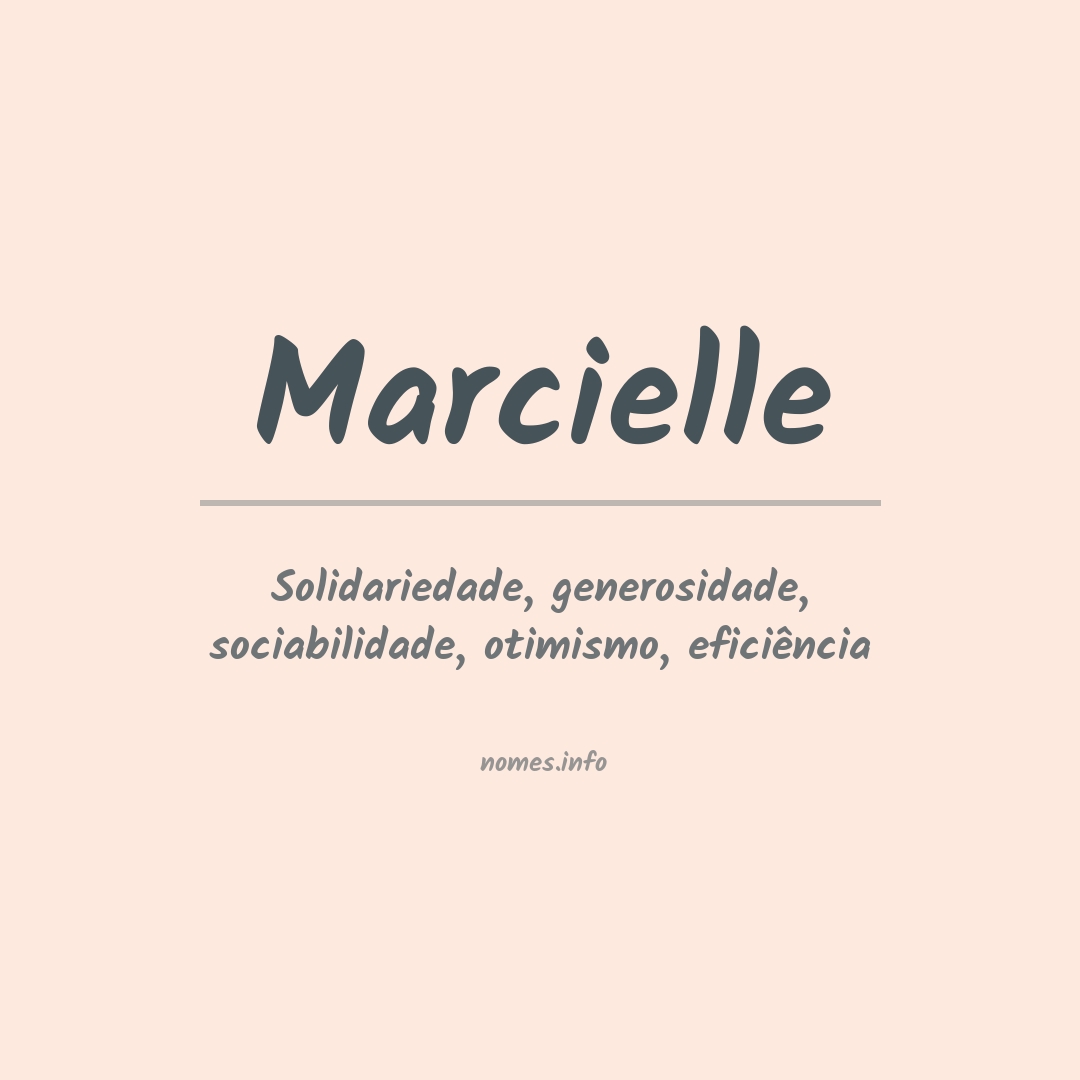Significado do nome Marcielle