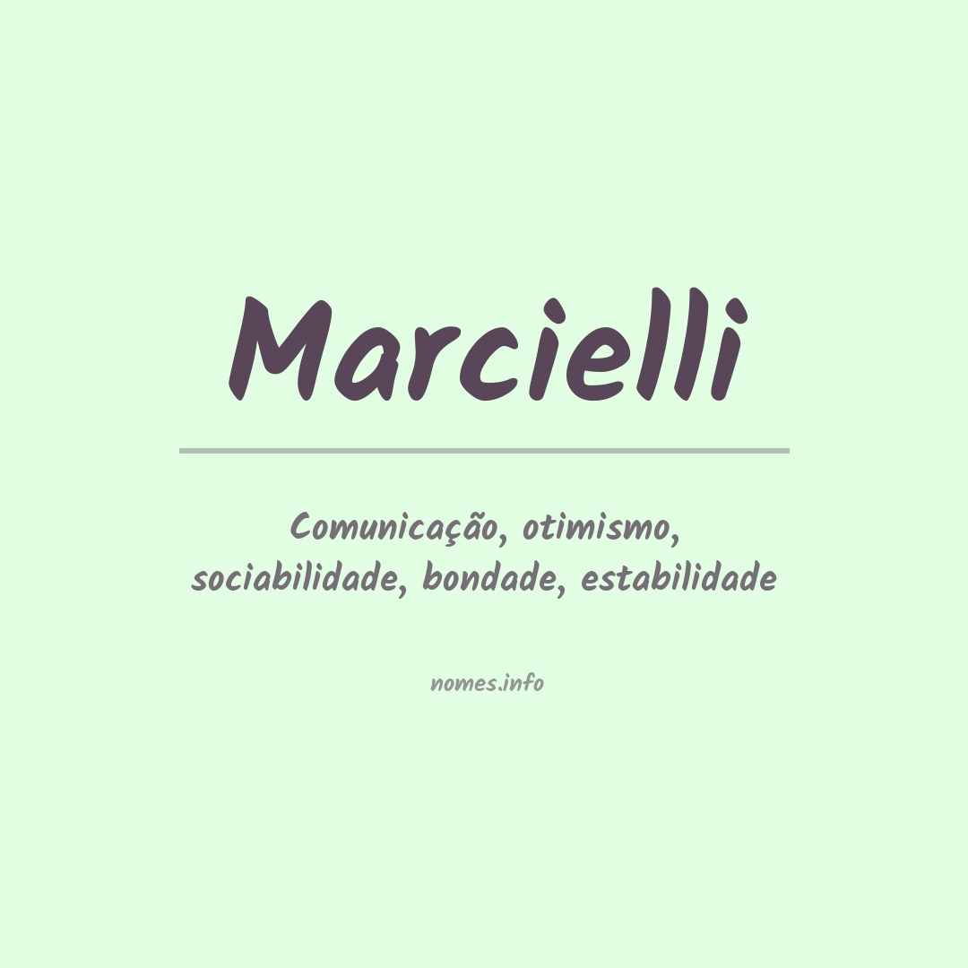 Significado do nome Marcielli