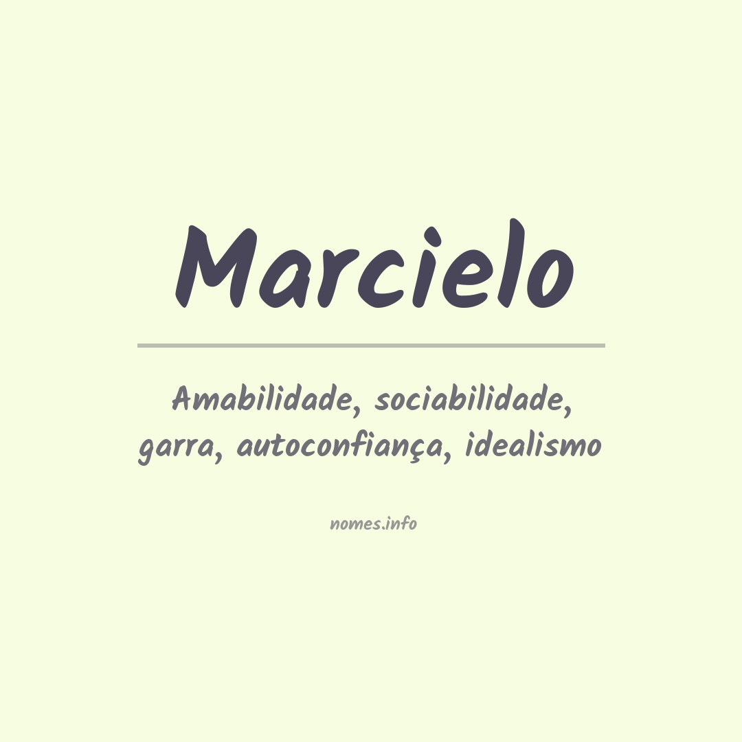 Significado do nome Marcielo