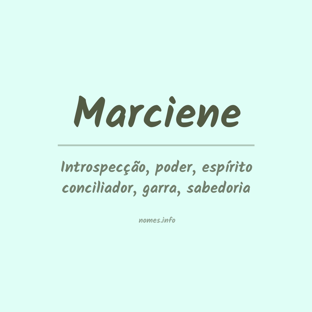 Significado do nome Marciene