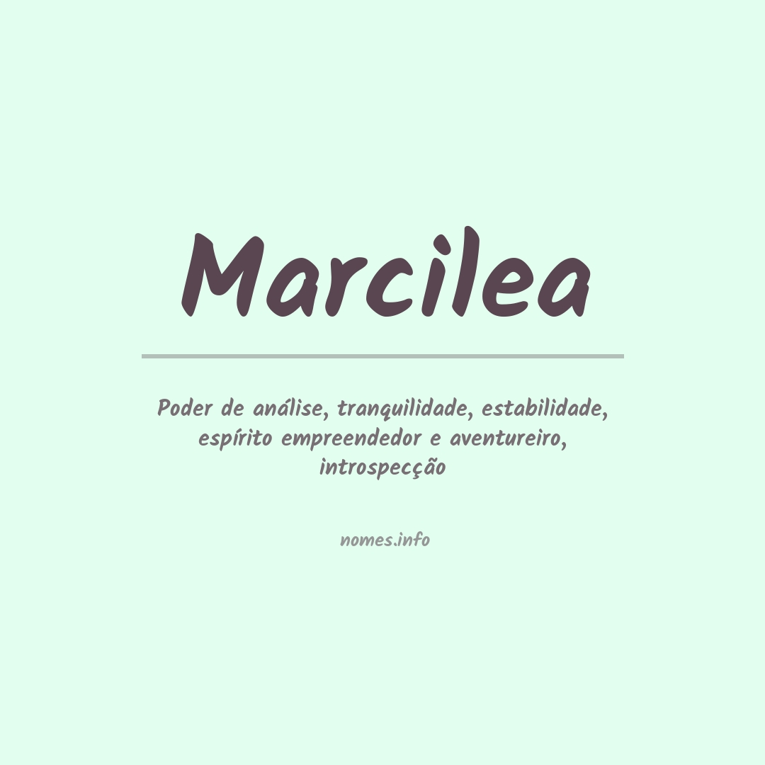 Significado do nome Marcilea