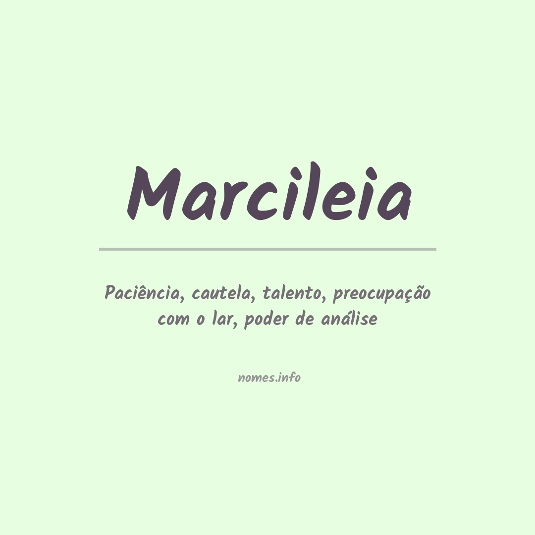 Significado do nome Marcileia