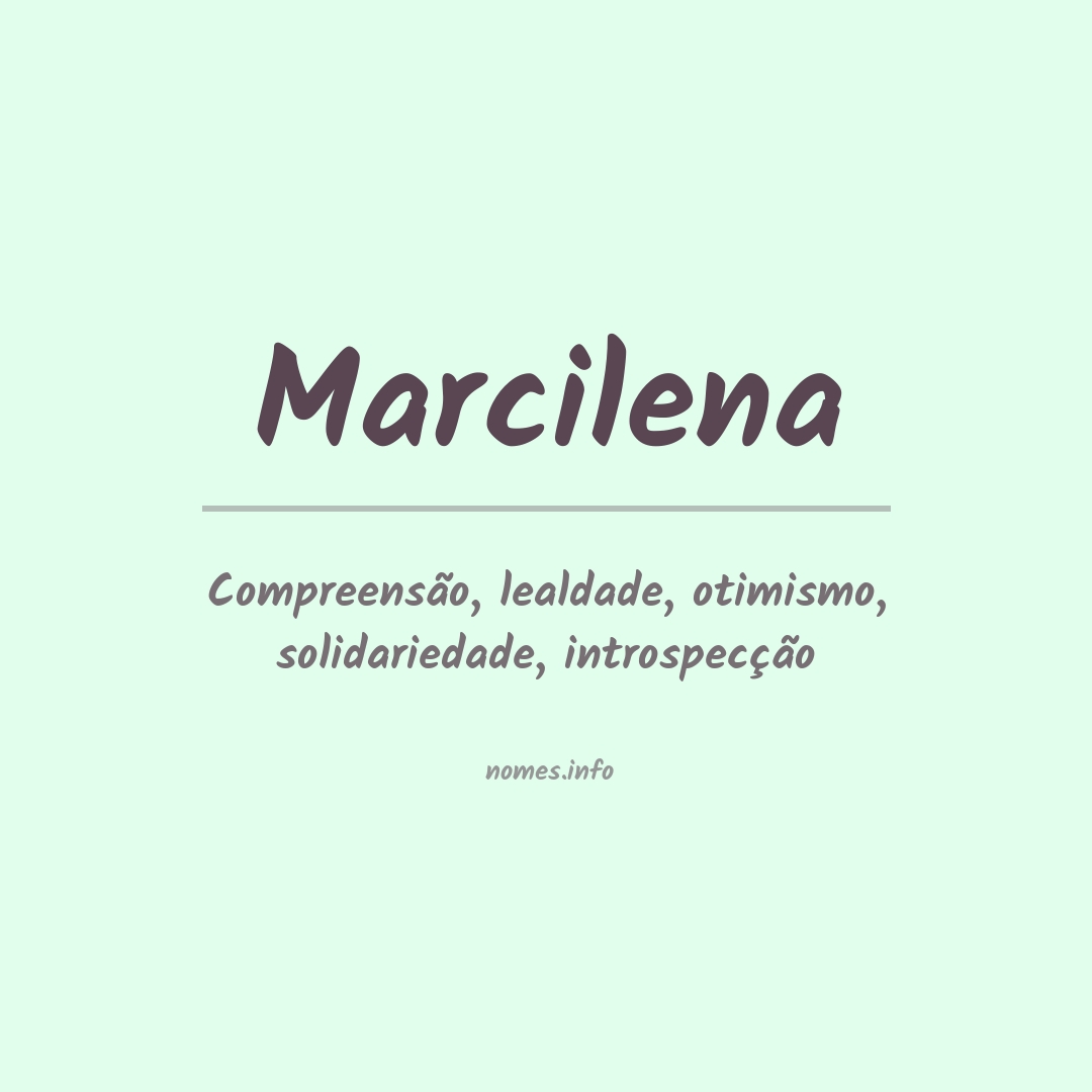 Significado do nome Marcilena