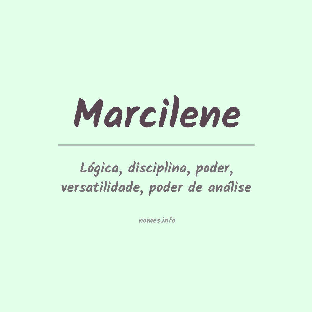 Significado do nome Marcilene