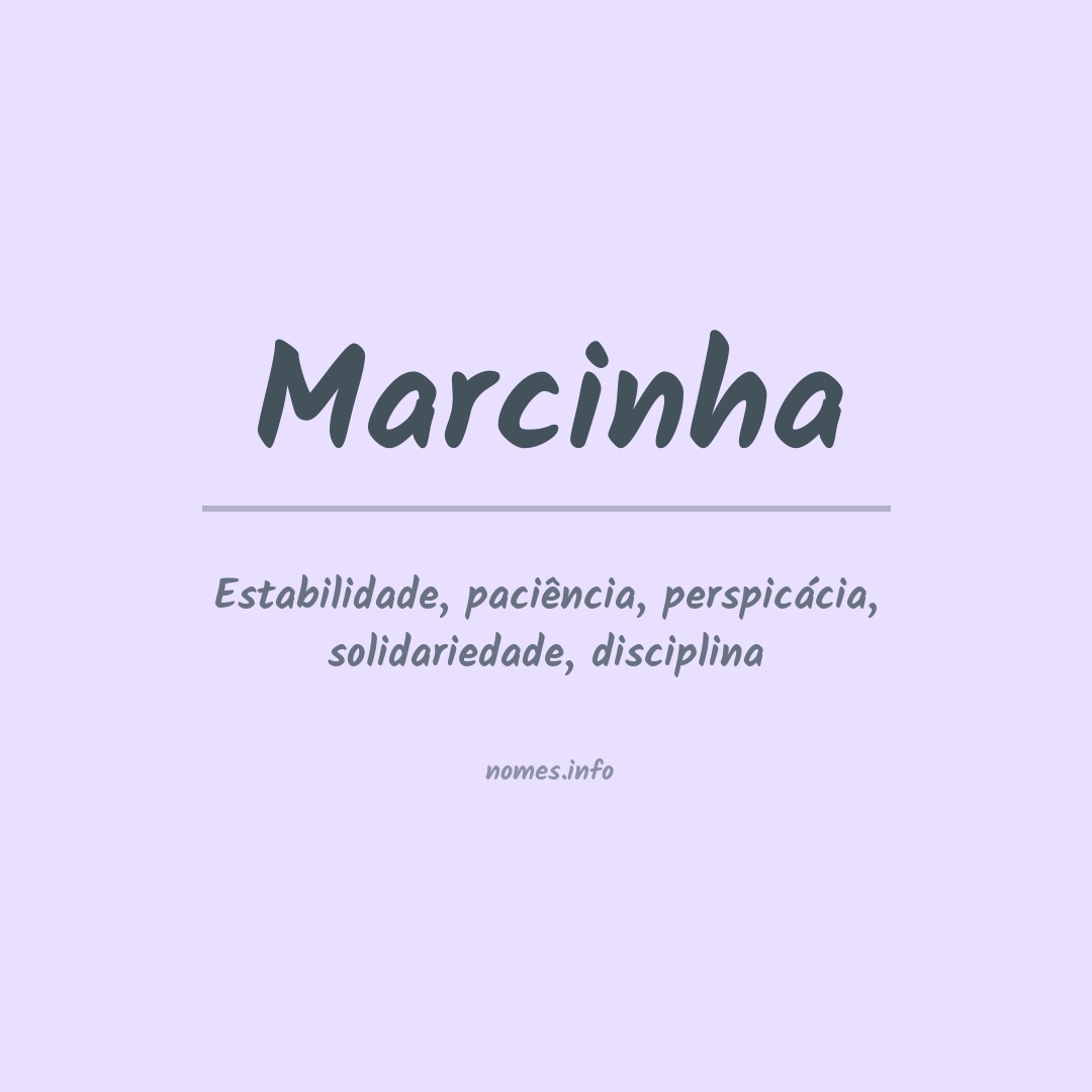 Significado do nome Marcinha