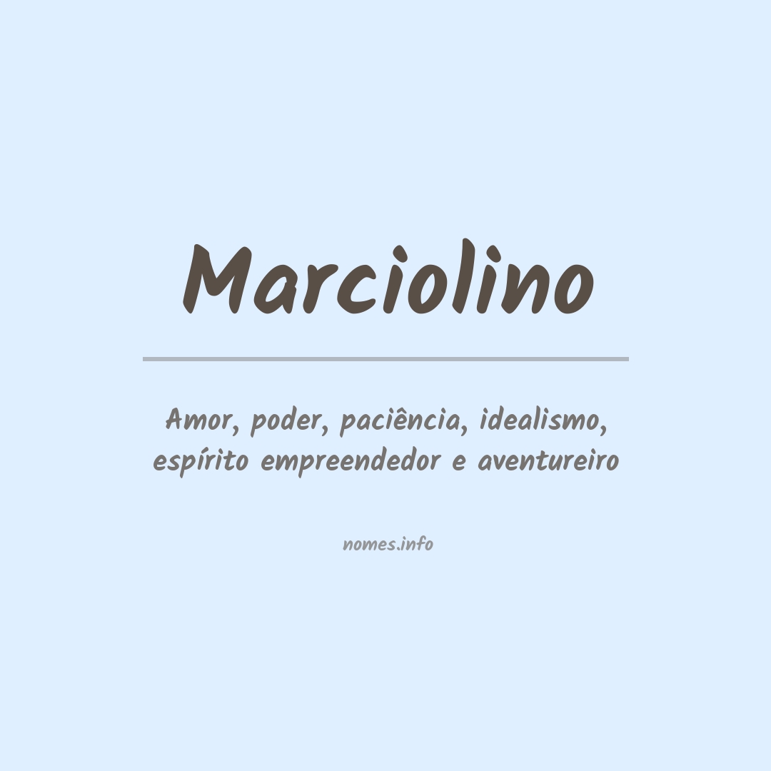 Significado do nome Marciolino