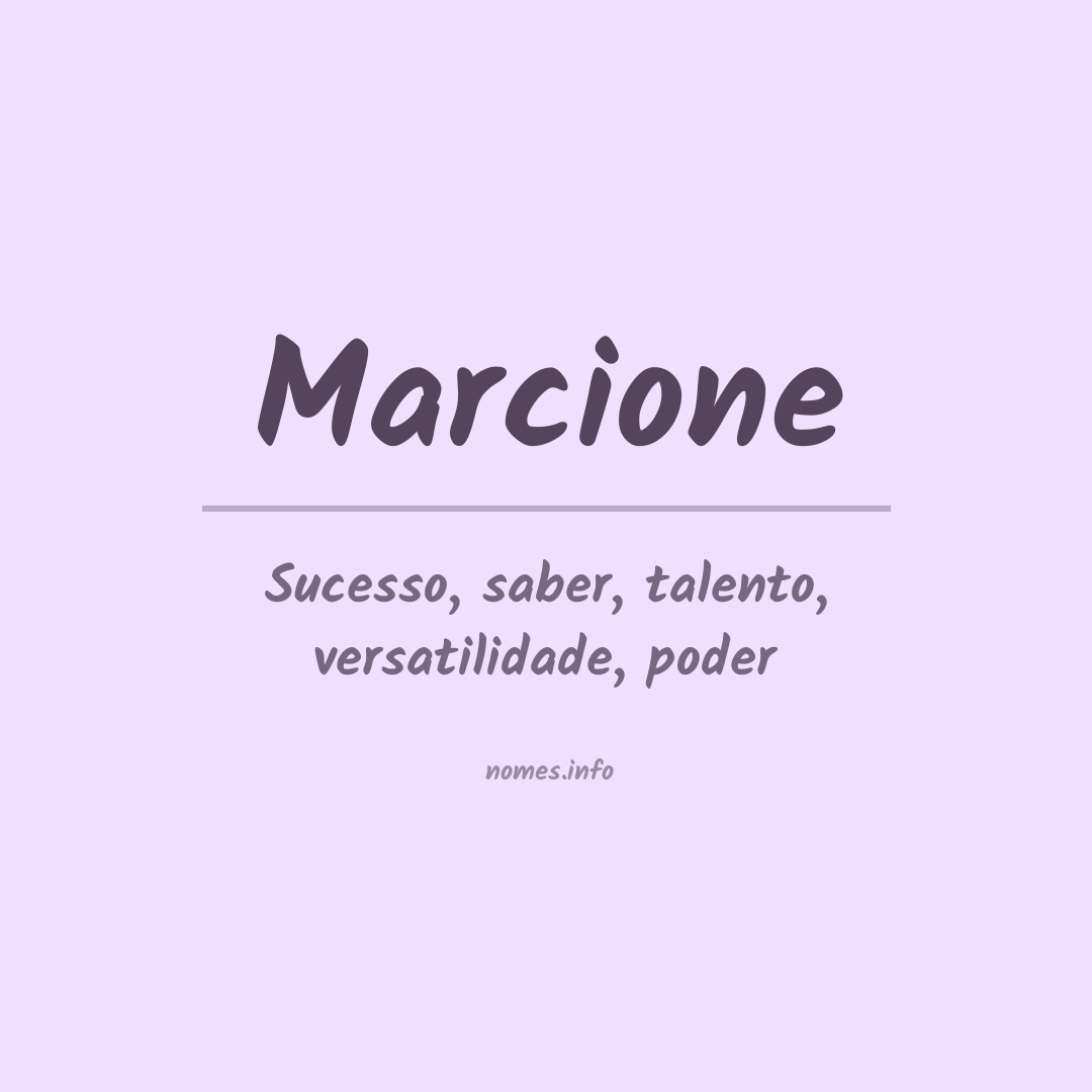 Significado do nome Marcione