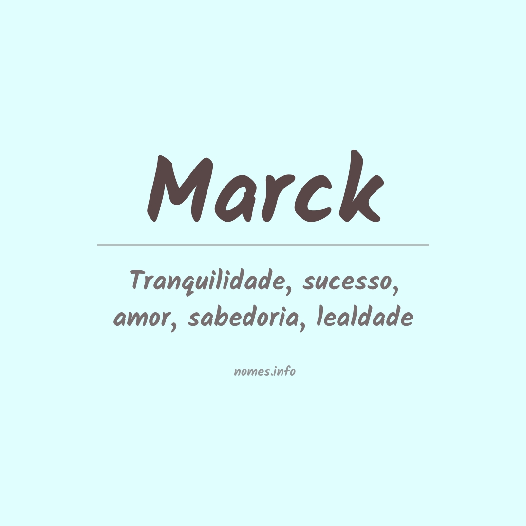 Significado do nome Marck