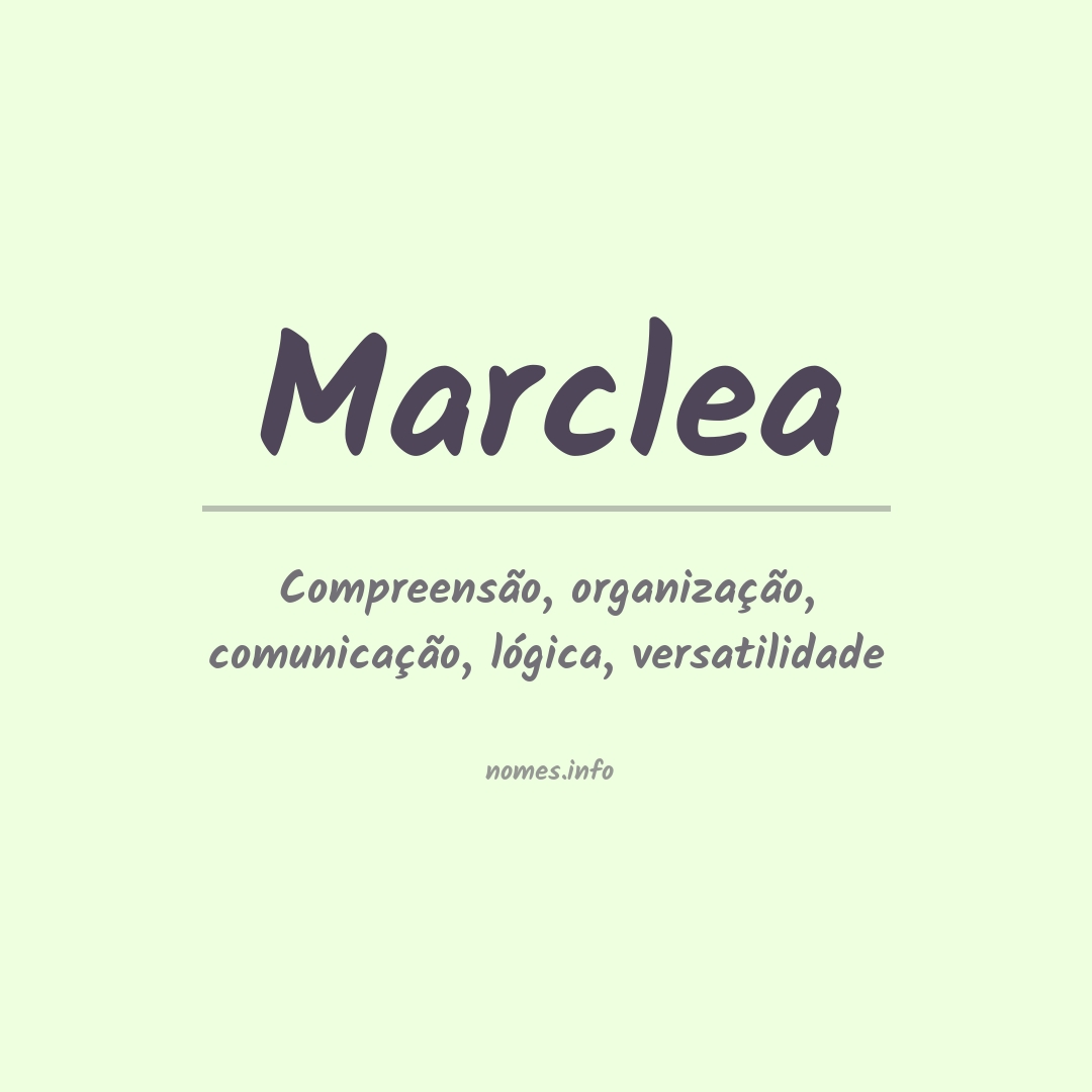 Significado do nome Marclea