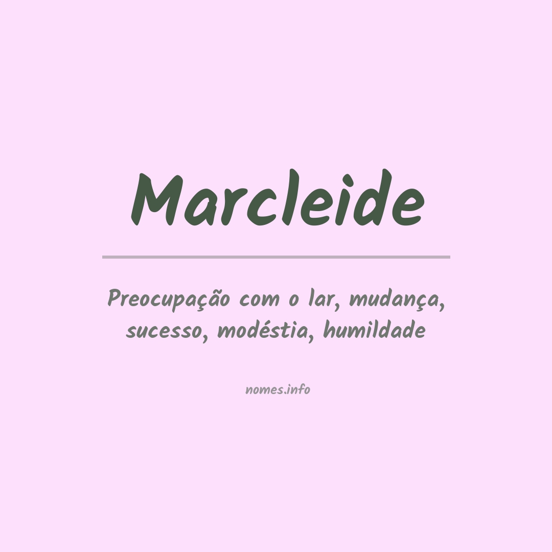 Significado do nome Marcleide