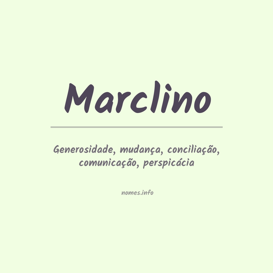 Significado do nome Marclino