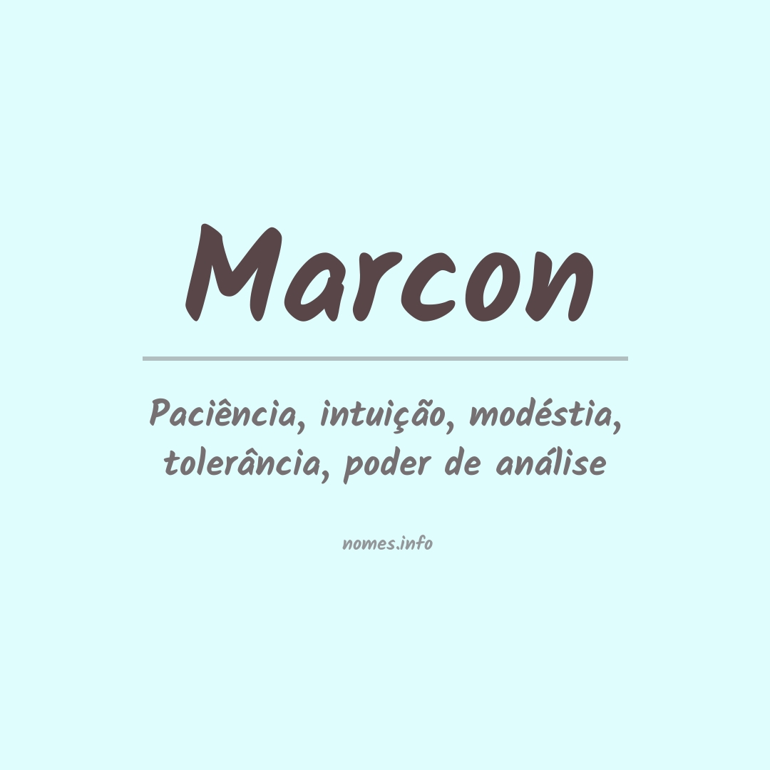 Significado do nome Marcon