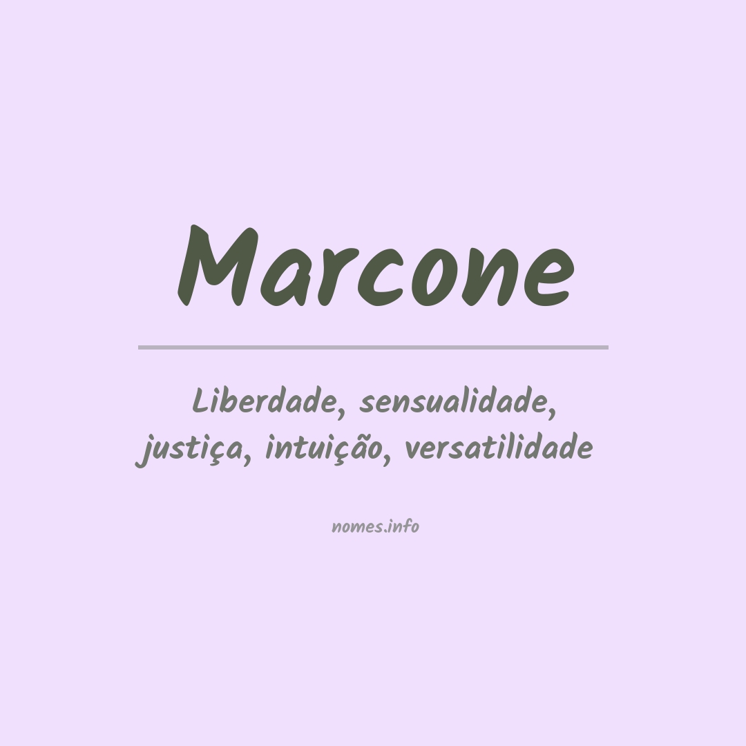 Significado do nome Marcone