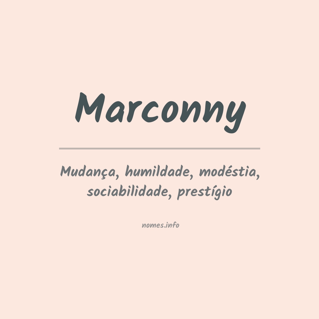 Significado do nome Marconny