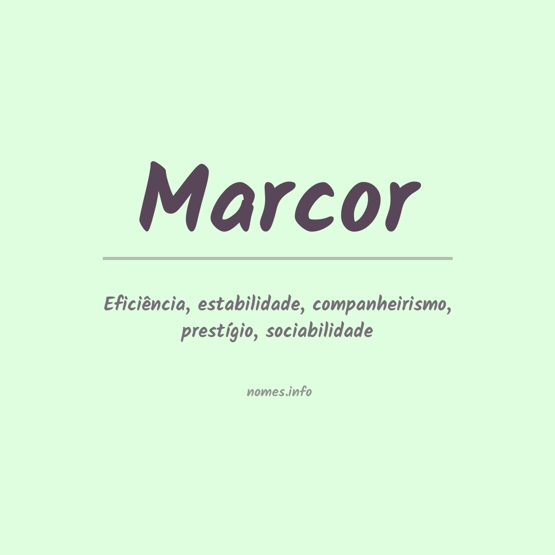 Significado do nome Marcor