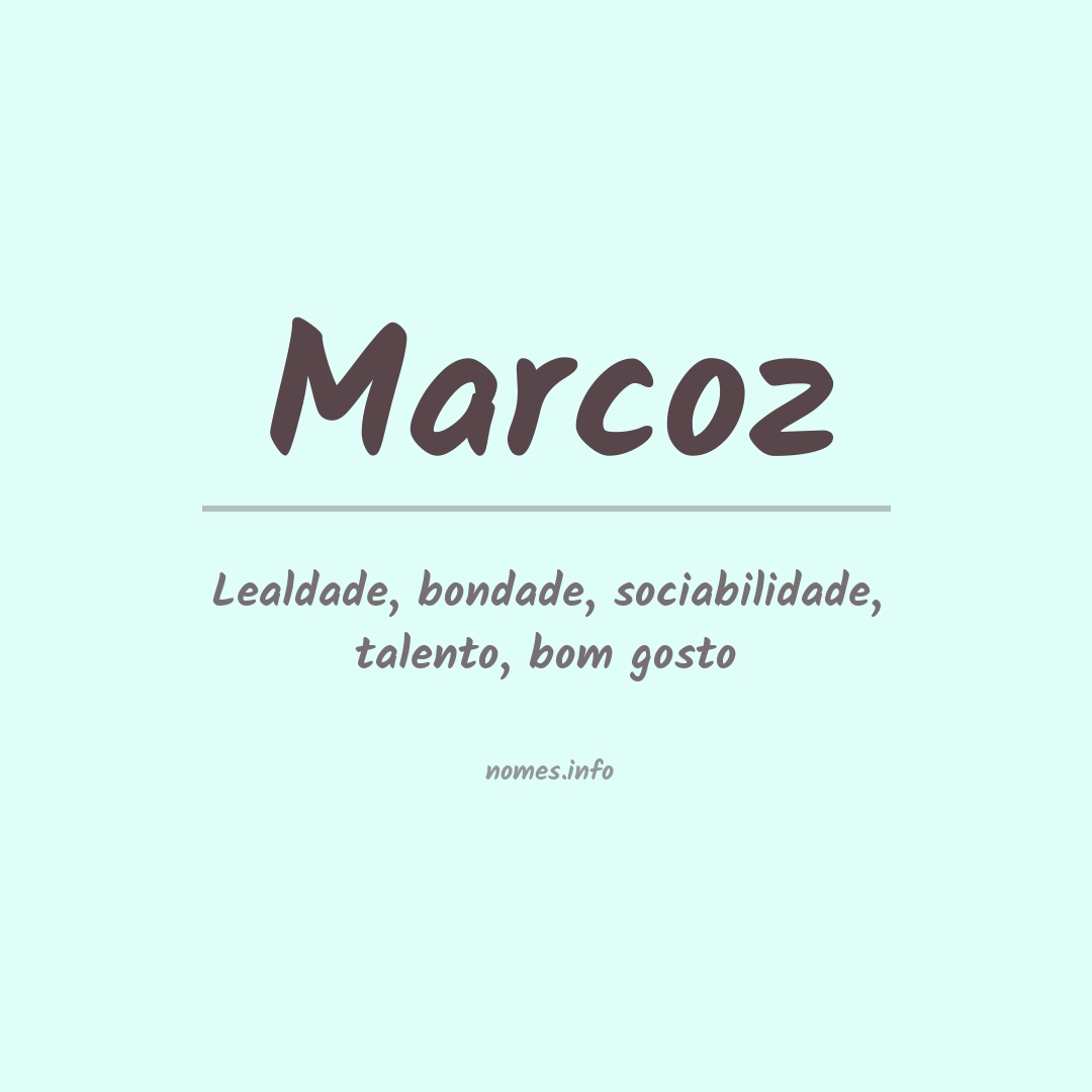 Significado do nome Marcoz