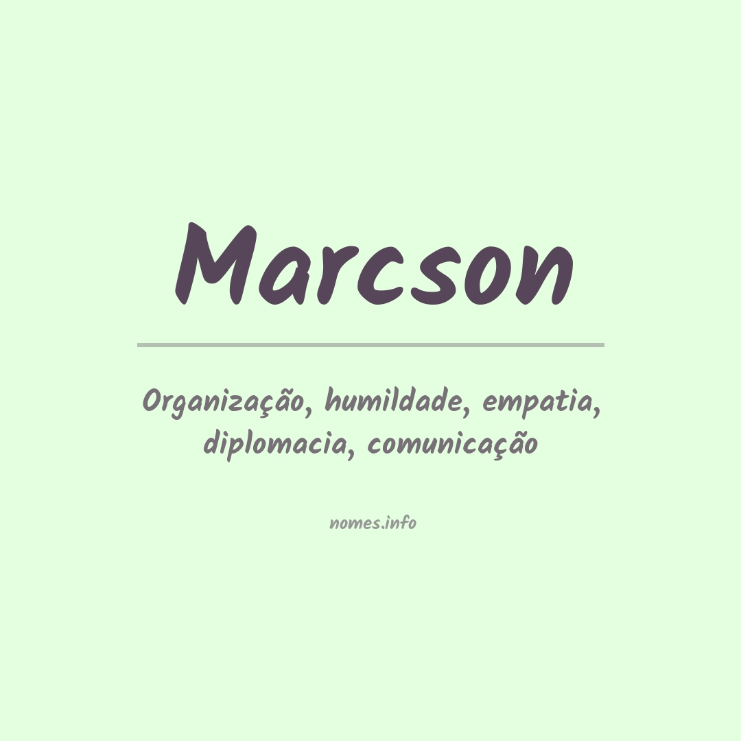 Significado do nome Marcson