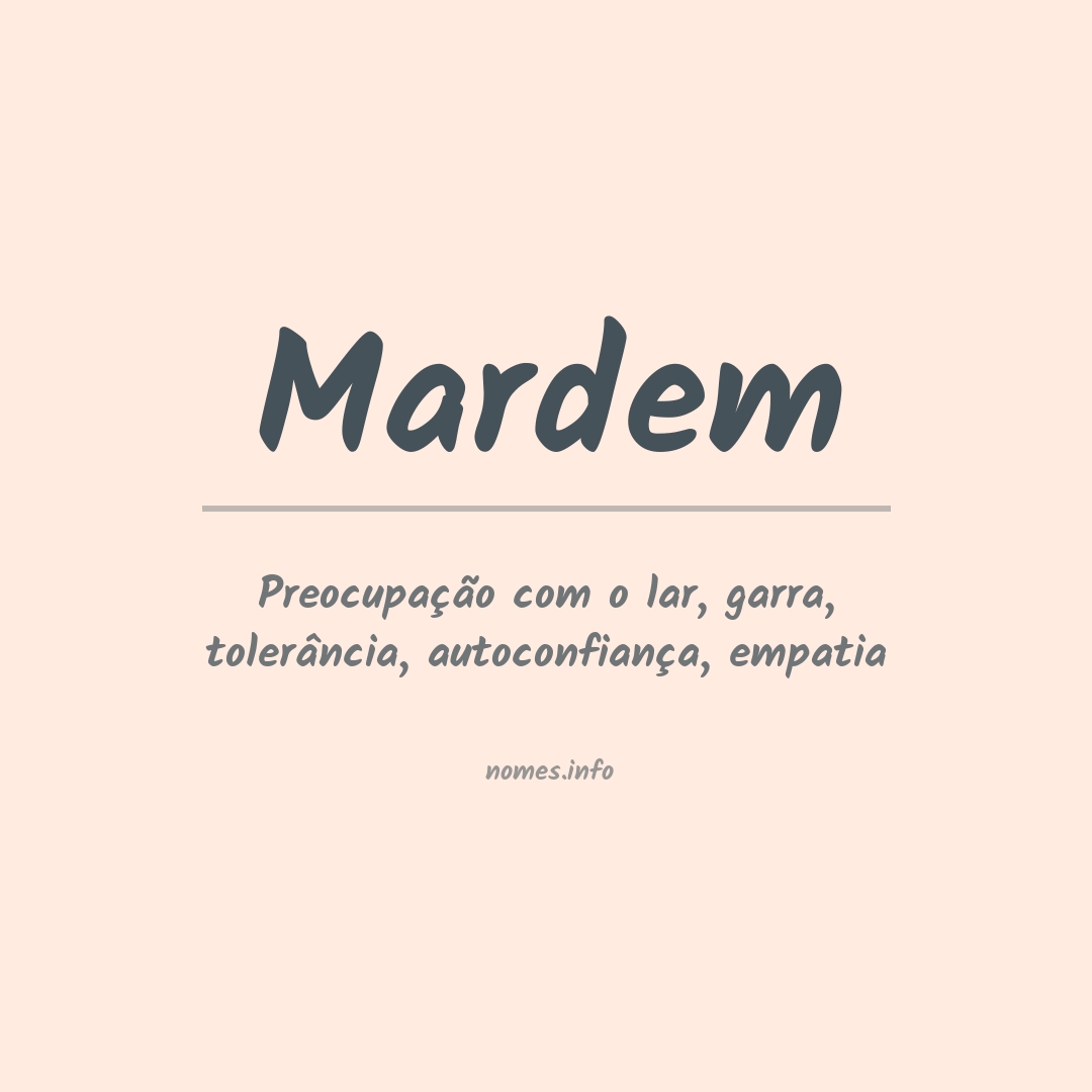Significado do nome Mardem