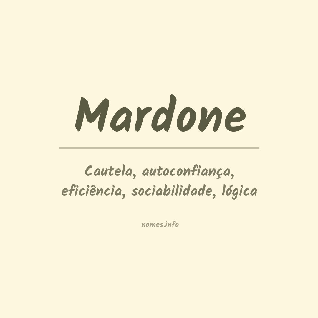 Significado do nome Mardone