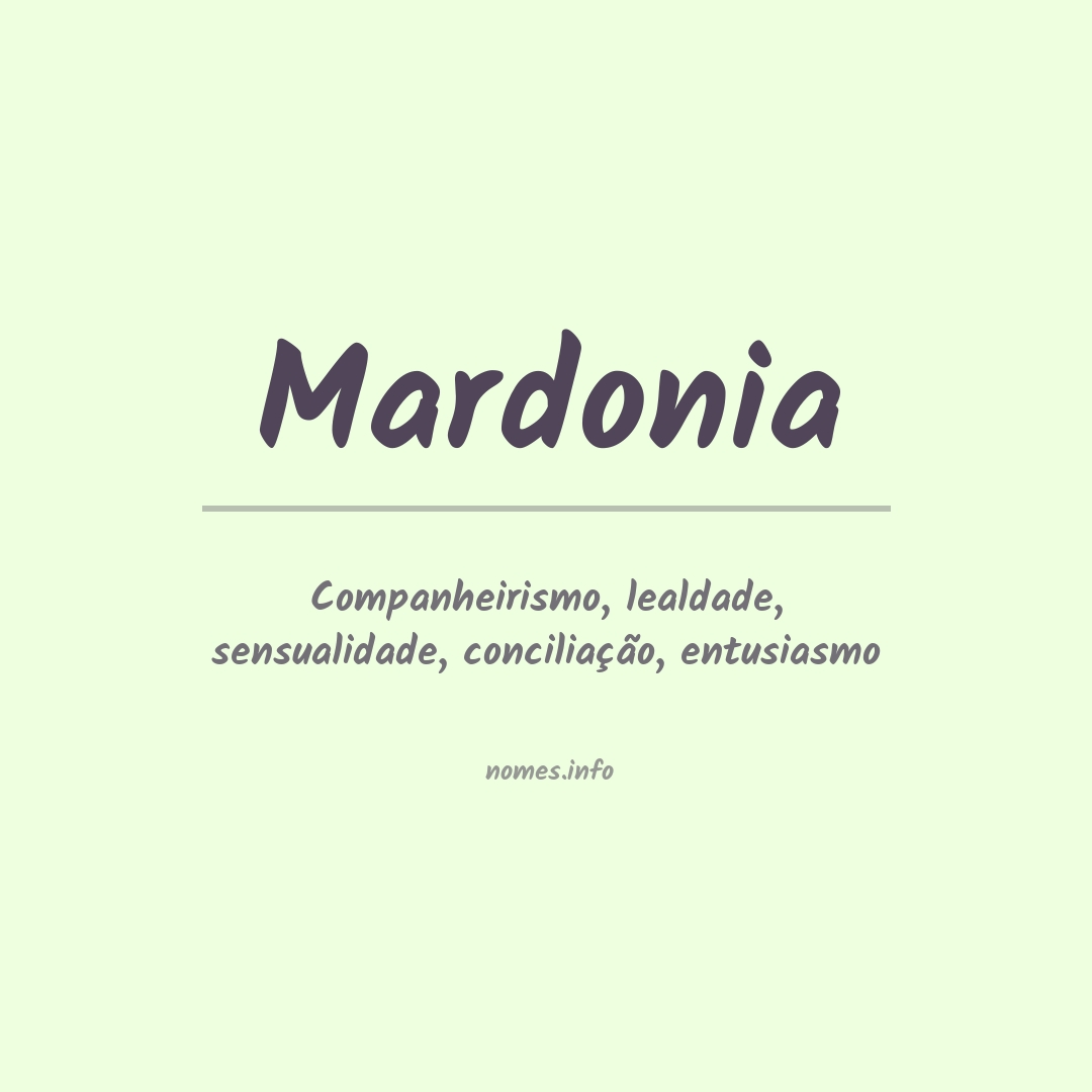 Significado do nome Mardonia