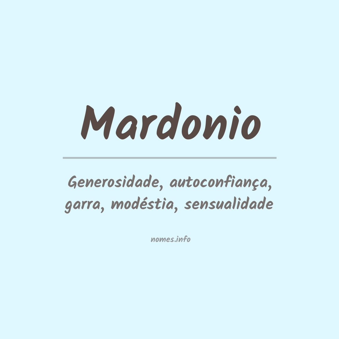 Significado do nome Mardonio