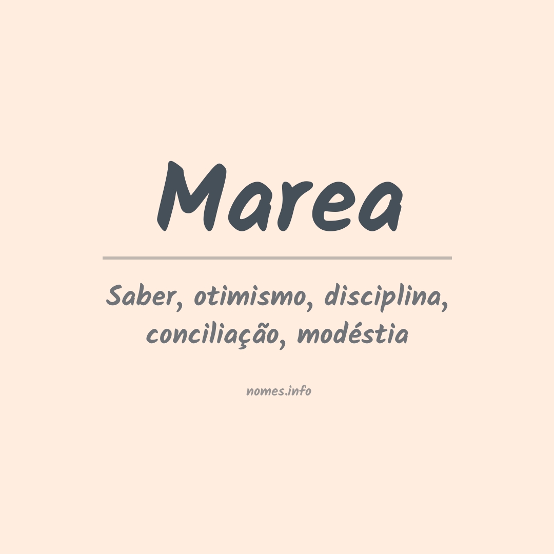 Significado do nome Marea