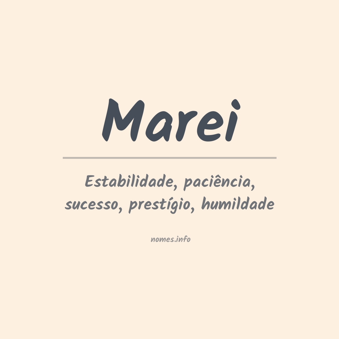 Significado do nome Marei