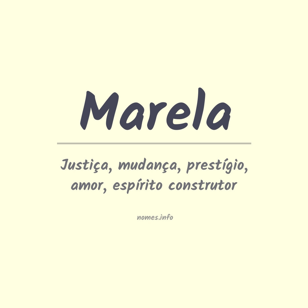 Significado do nome Marela