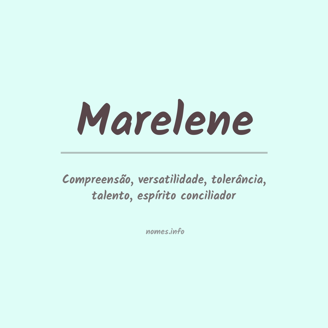 Significado do nome Marelene