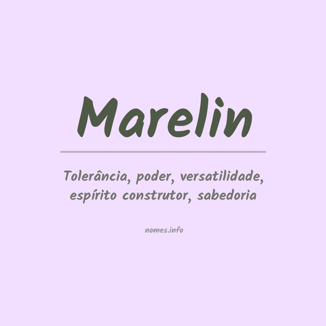 Significado do nome Marelin
