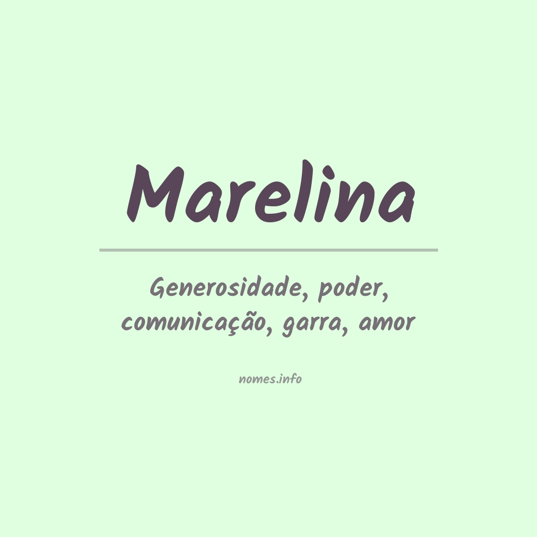 Significado do nome Marelina