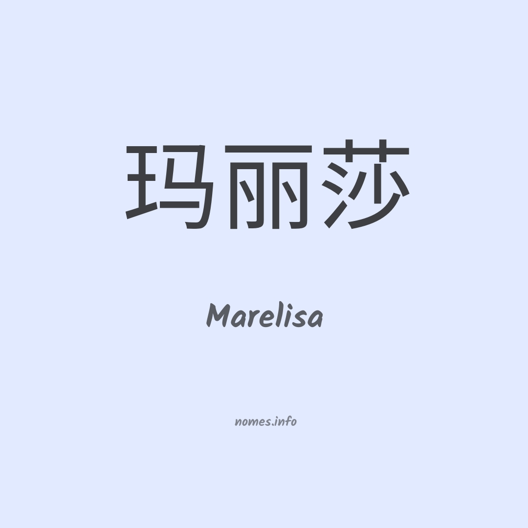 Marelisa em chinês