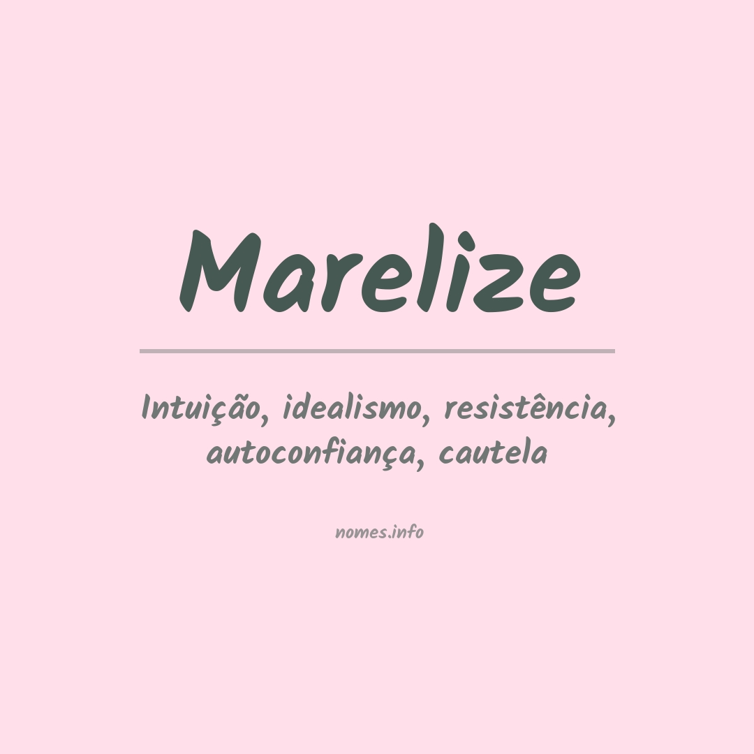 Significado do nome Marelize