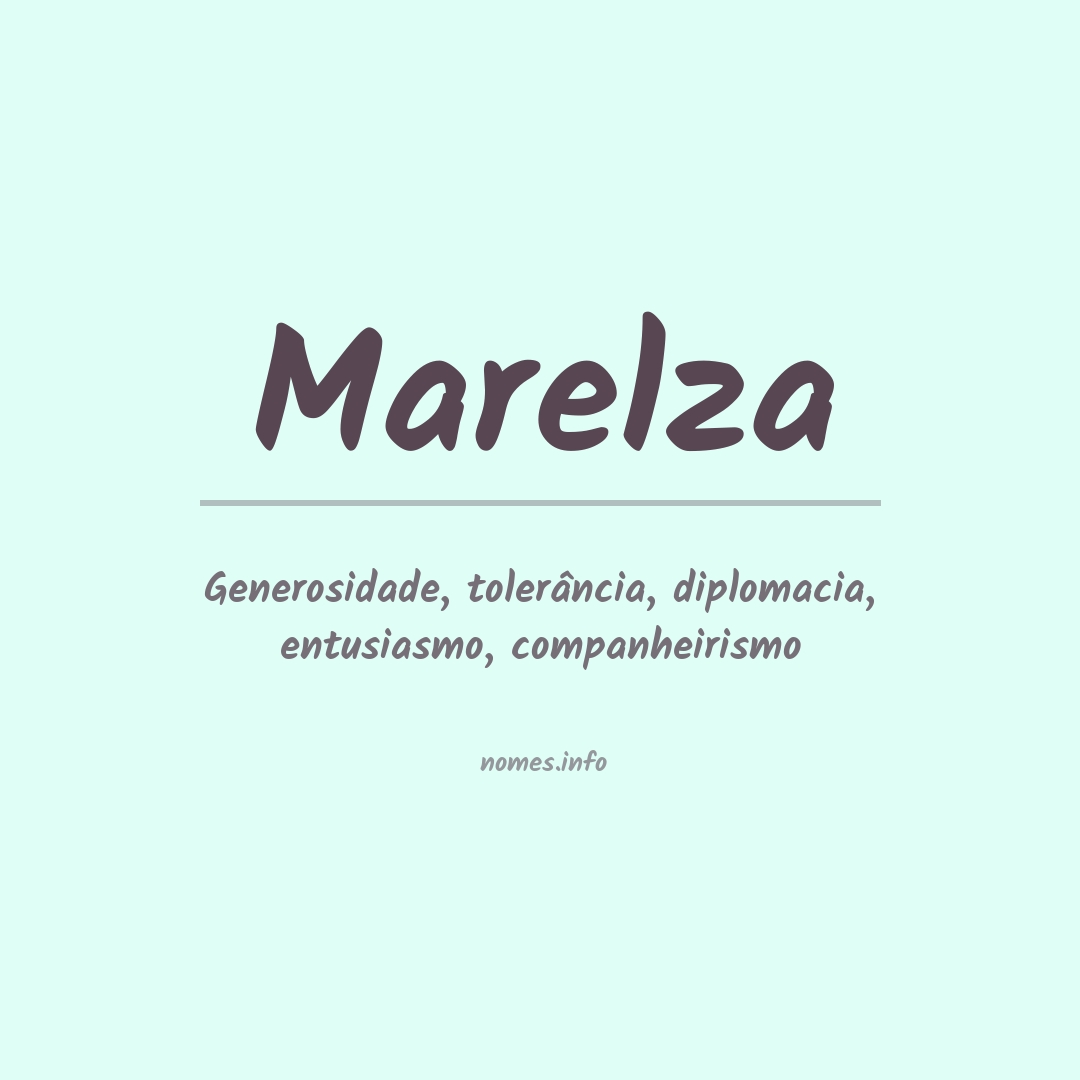 Significado do nome Marelza