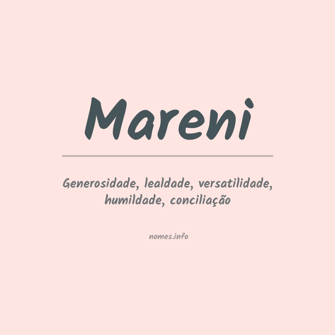 Significado do nome Mareni