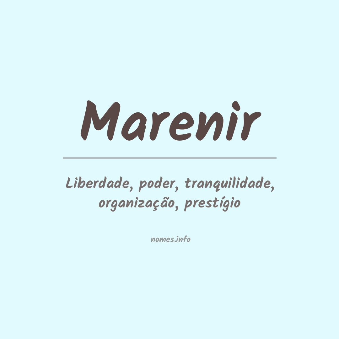 Significado do nome Marenir