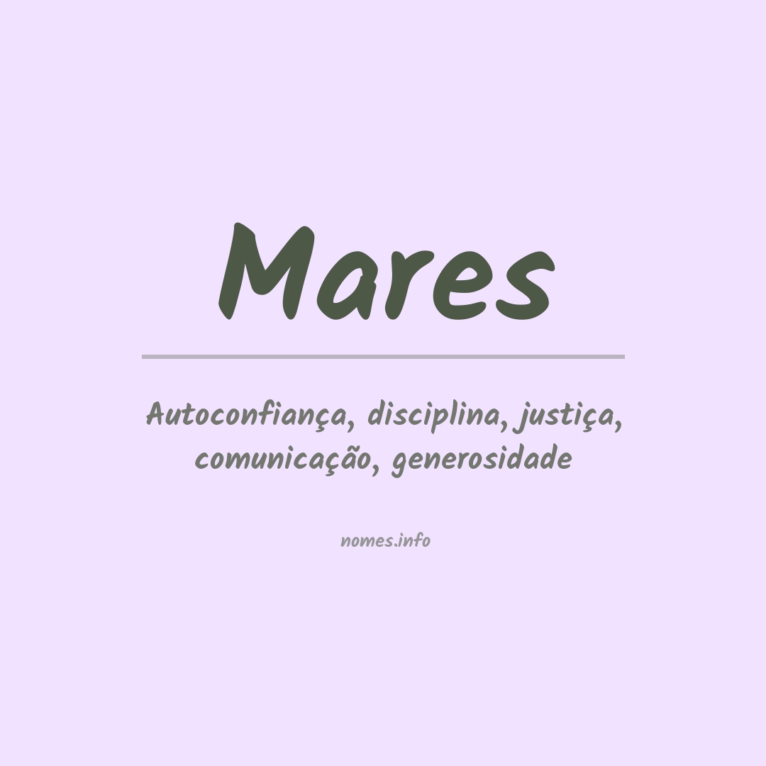 Significado do nome Mares