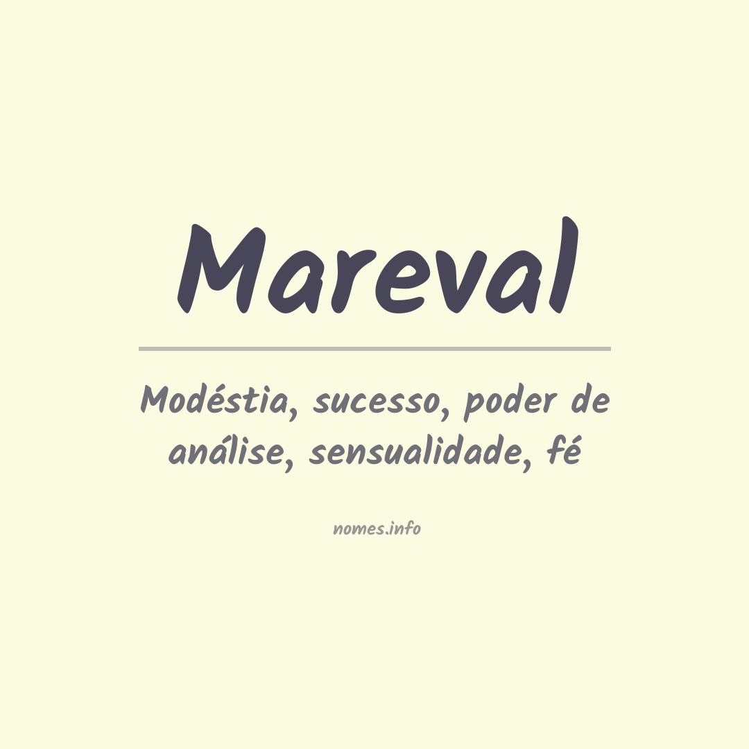 Significado do nome Mareval