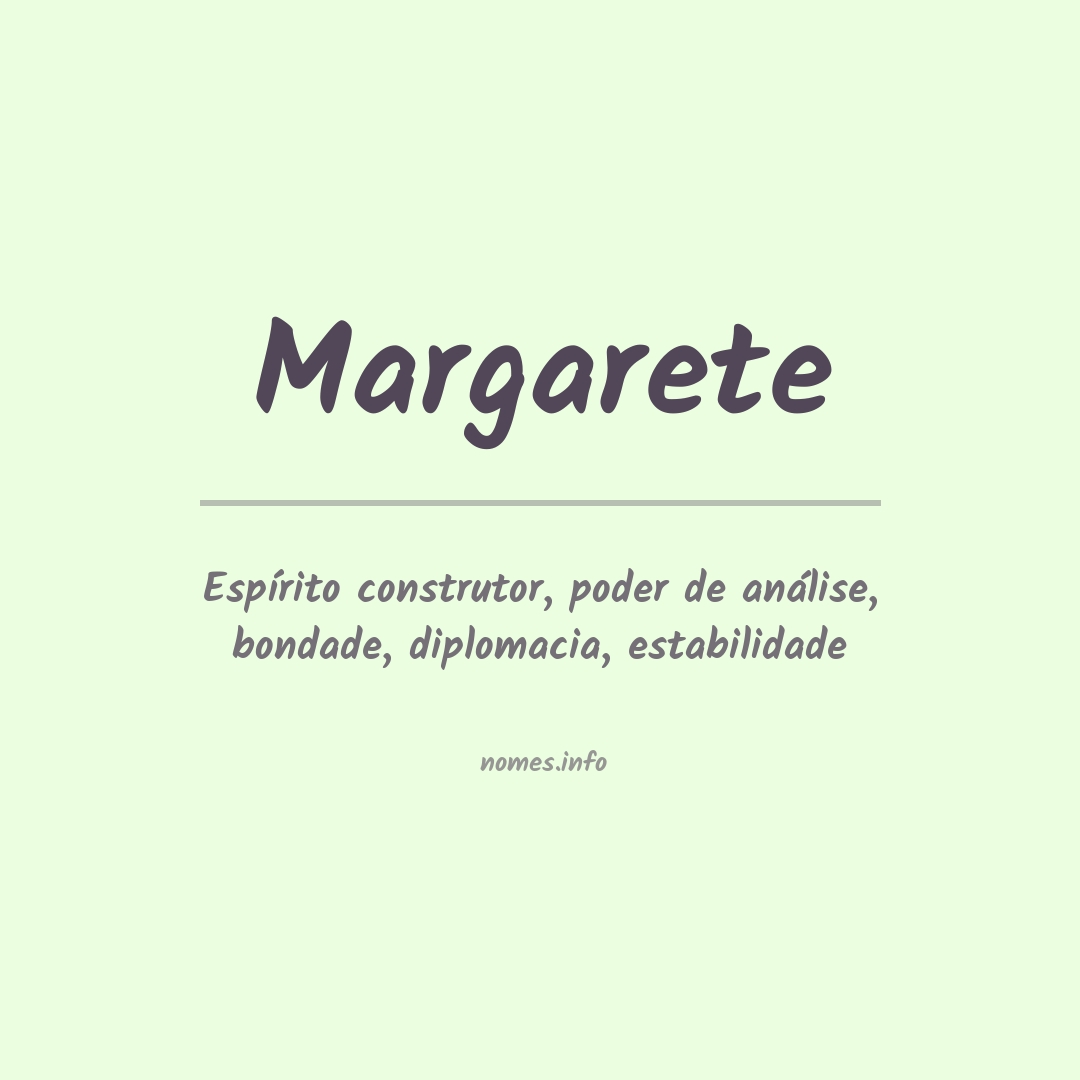 Significado do nome Margarete