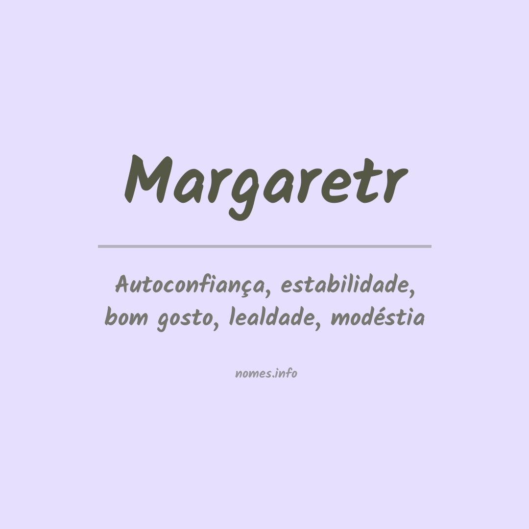 Significado do nome Margaretr