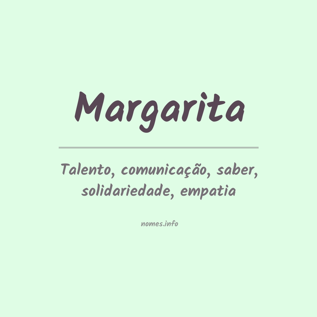 Significado do nome Margarita