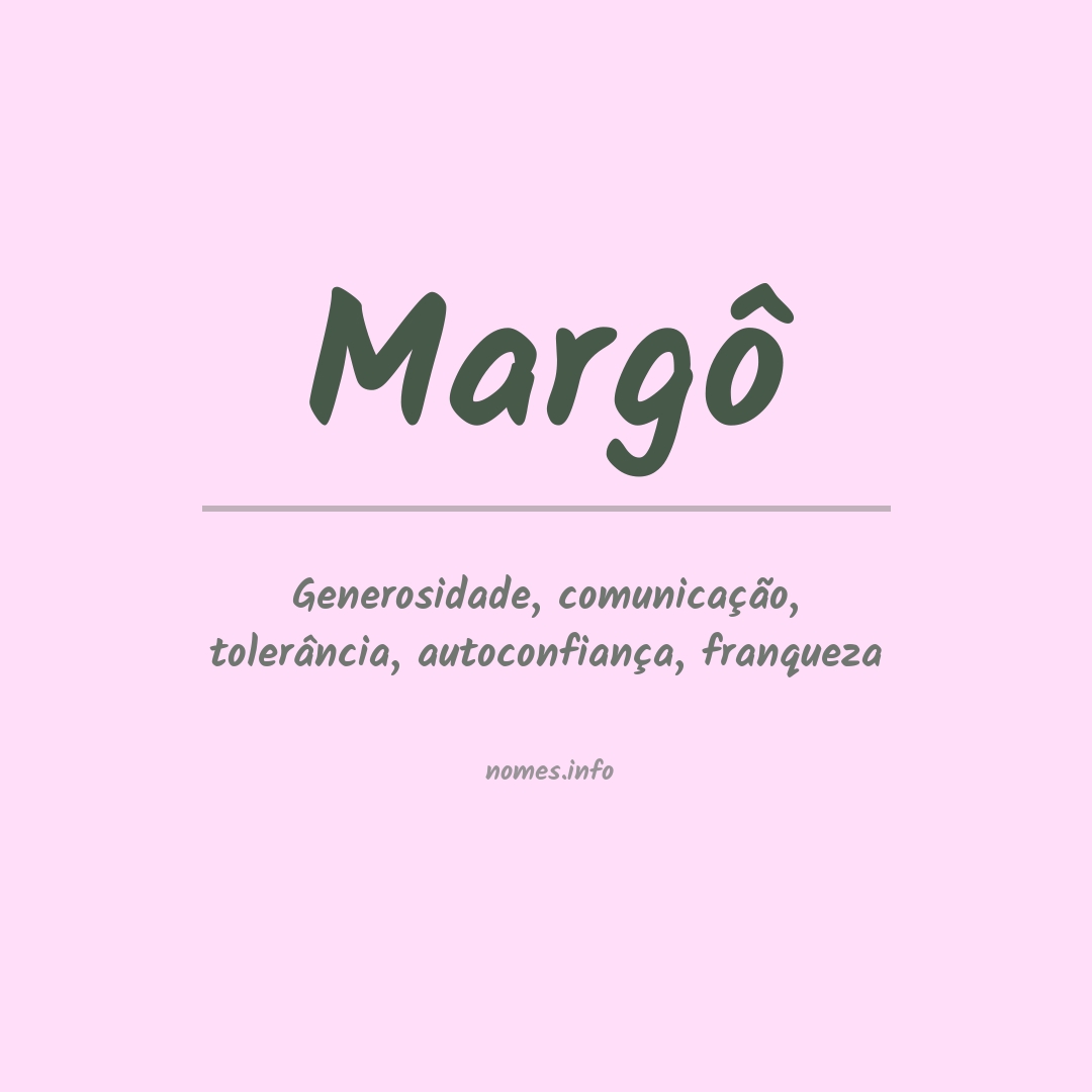 Significado do nome Margô