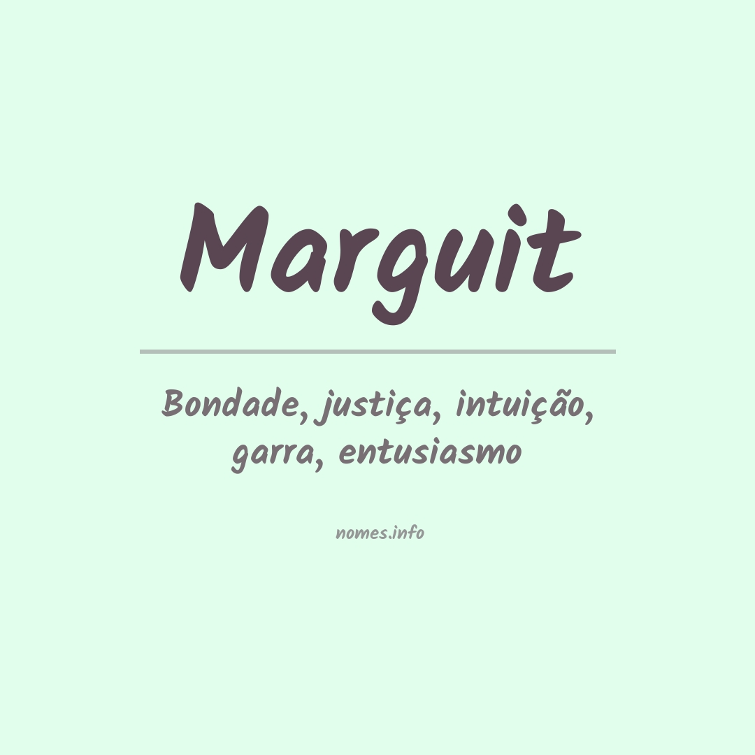 Significado do nome Marguit