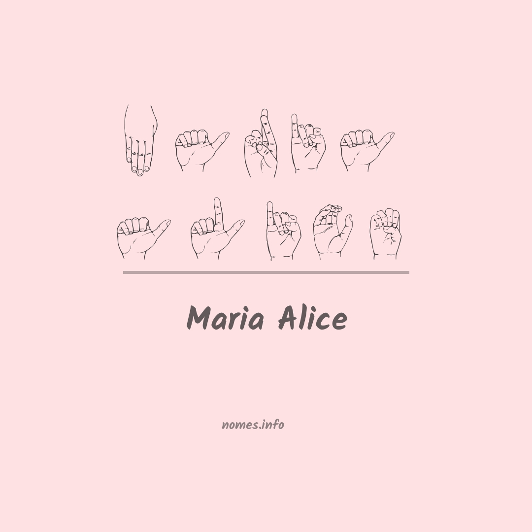 Maria alice em Libras