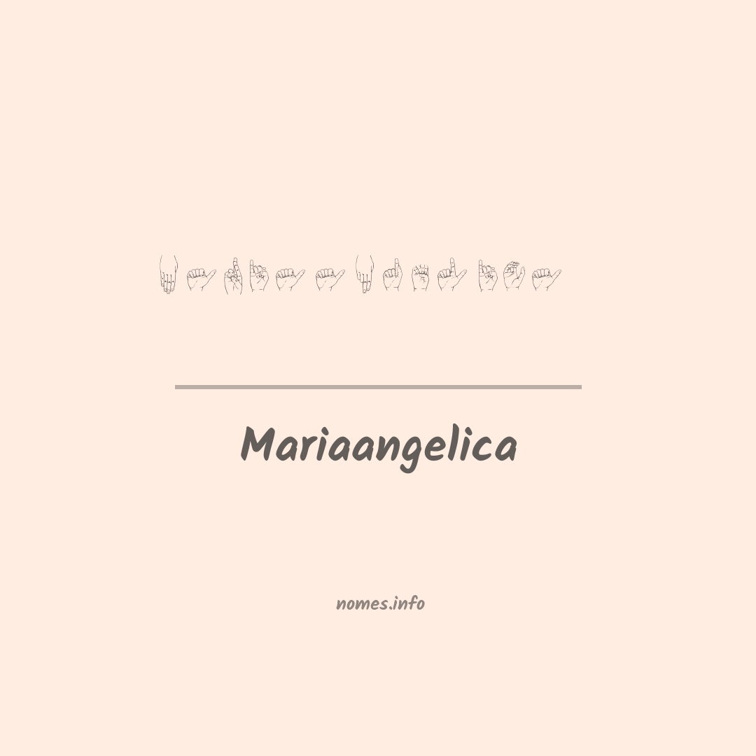 Mariaangelica em Libras