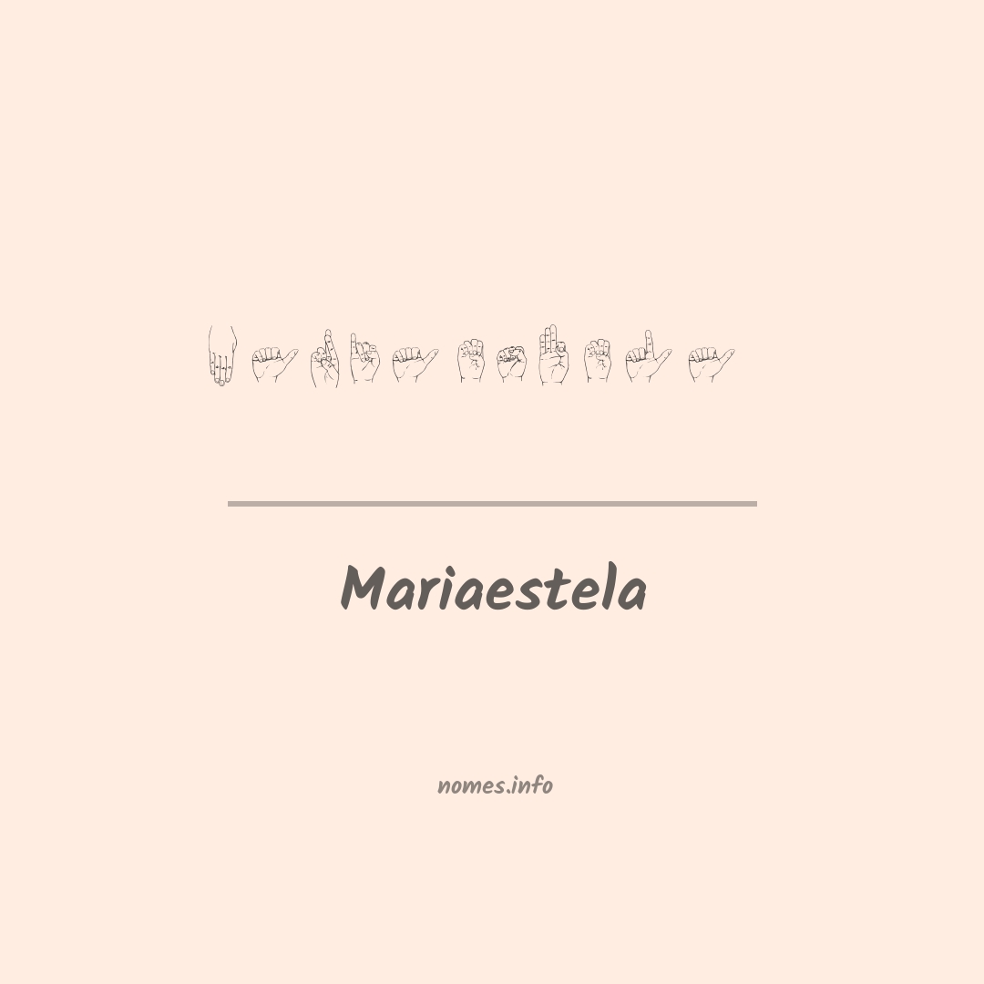 Mariaestela em Libras