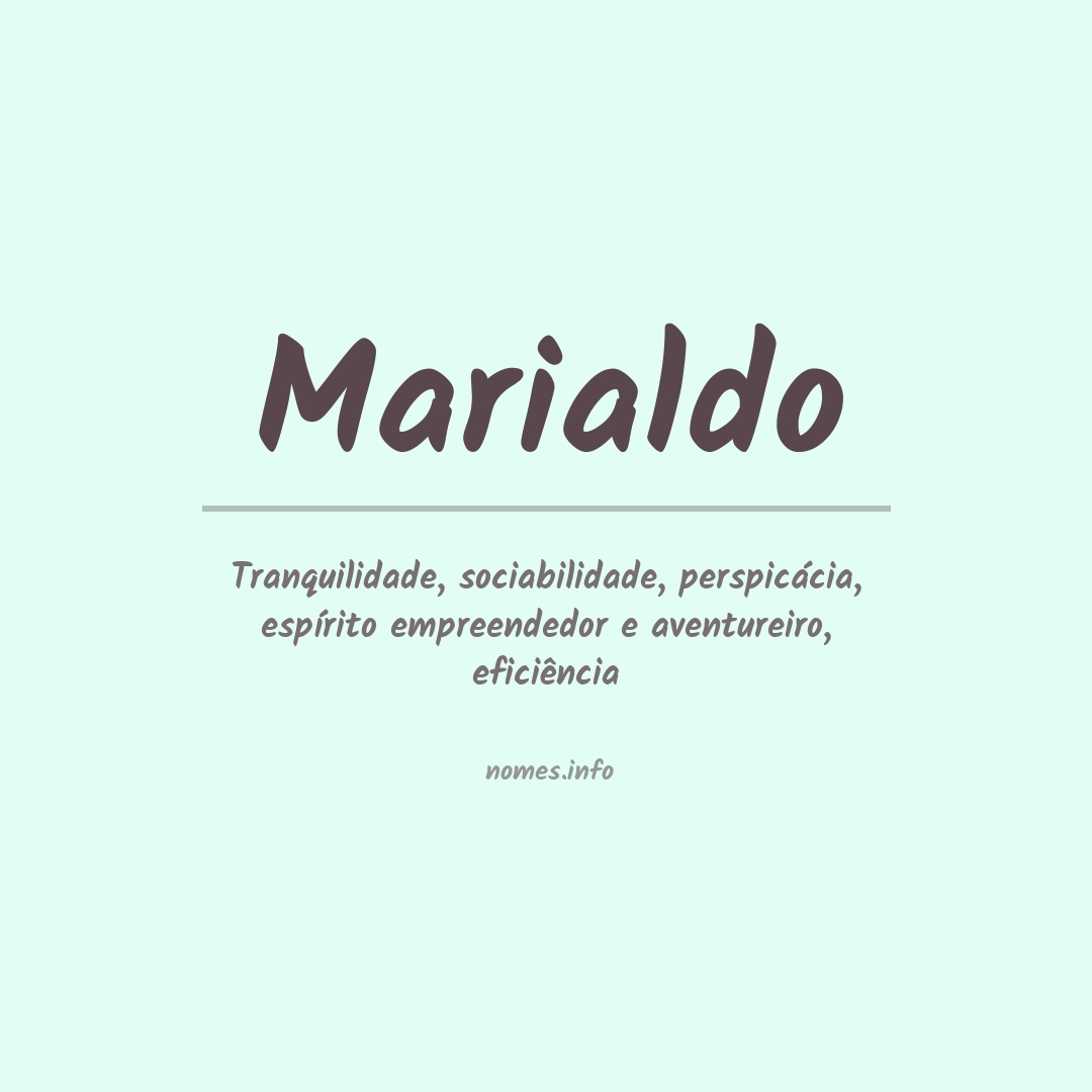Significado do nome Marialdo